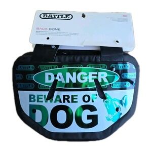 Battle Sports Beware of Dog Chrome Football Back Plate‎ Adult New. Read
